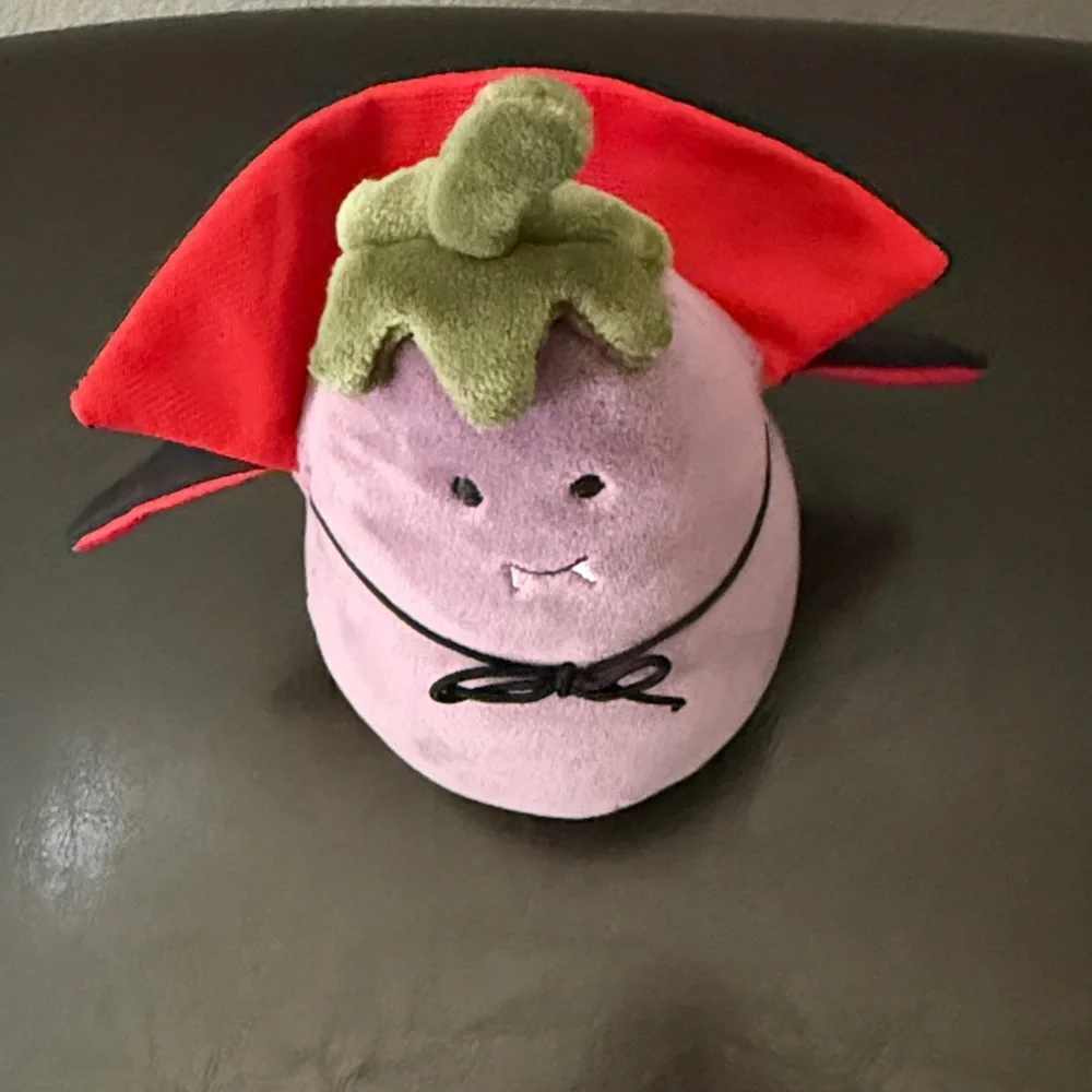 Retired NEW Jellycat Vivacious Eggplant Vampire Halloween Plush Spooky FAST SHIP - Picture 8 of 8